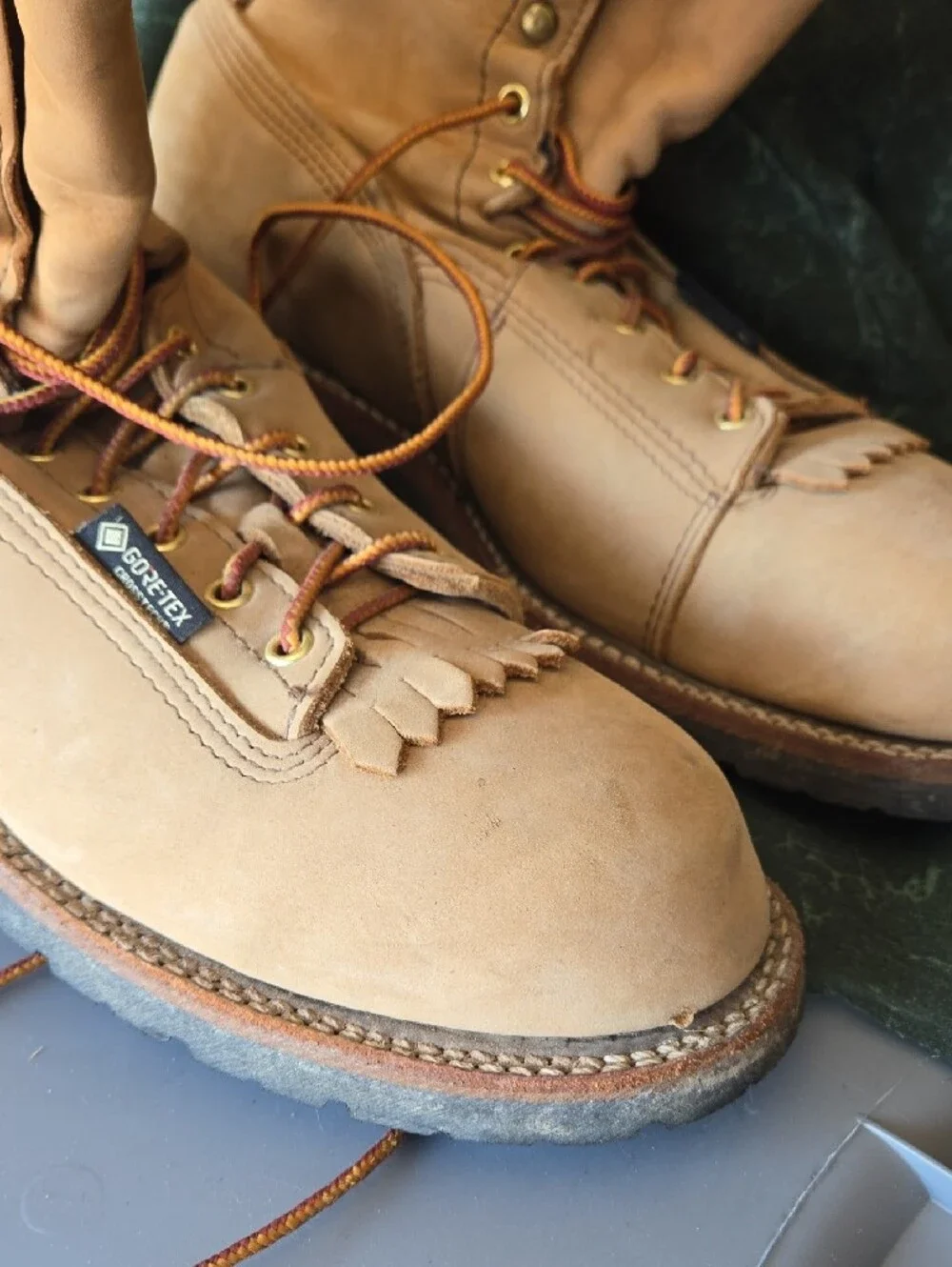 Men's Tan Work Boots with GORE-TEX
